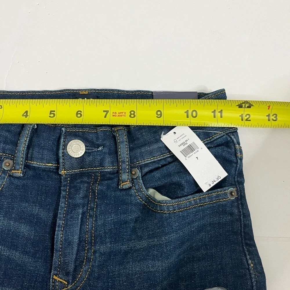 Gap Boys Stretch Adjustable Waist Jean Shorts Size 7 New with Tags